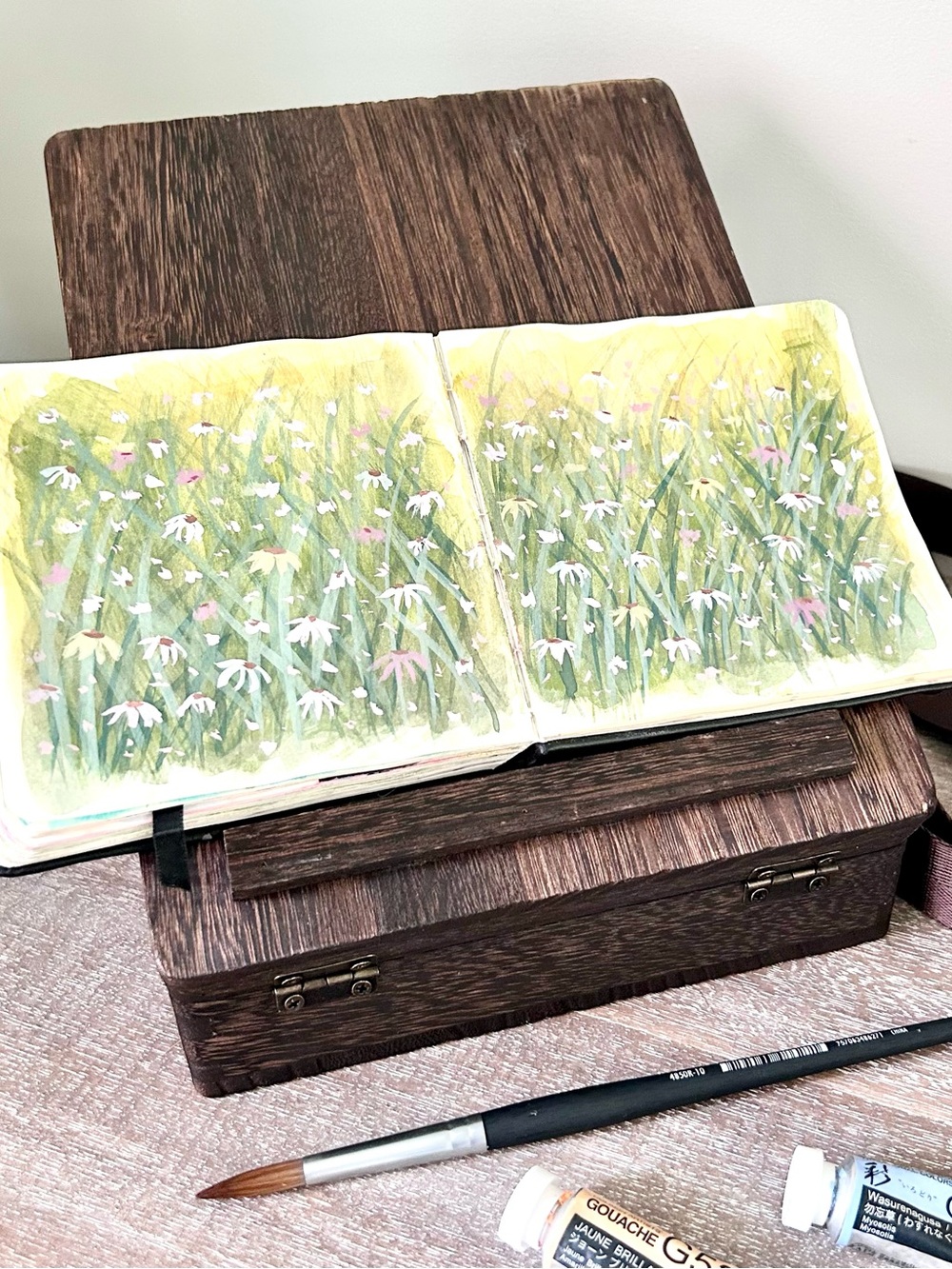 Wood Messenger Writing or Plein Air Easel for Painting and Sketching